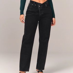 Abercrombie Curve love high rise dad jean